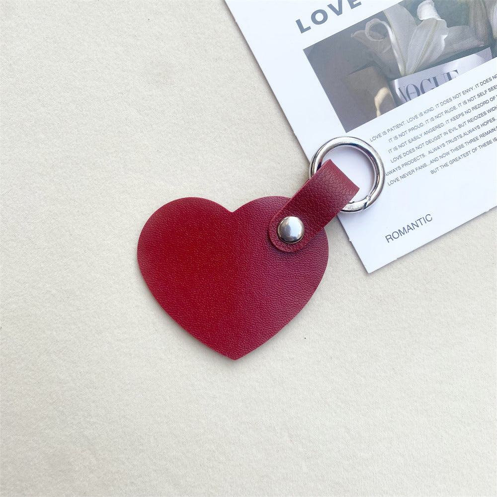 Leather Heart-Shaped Keychain kalsten