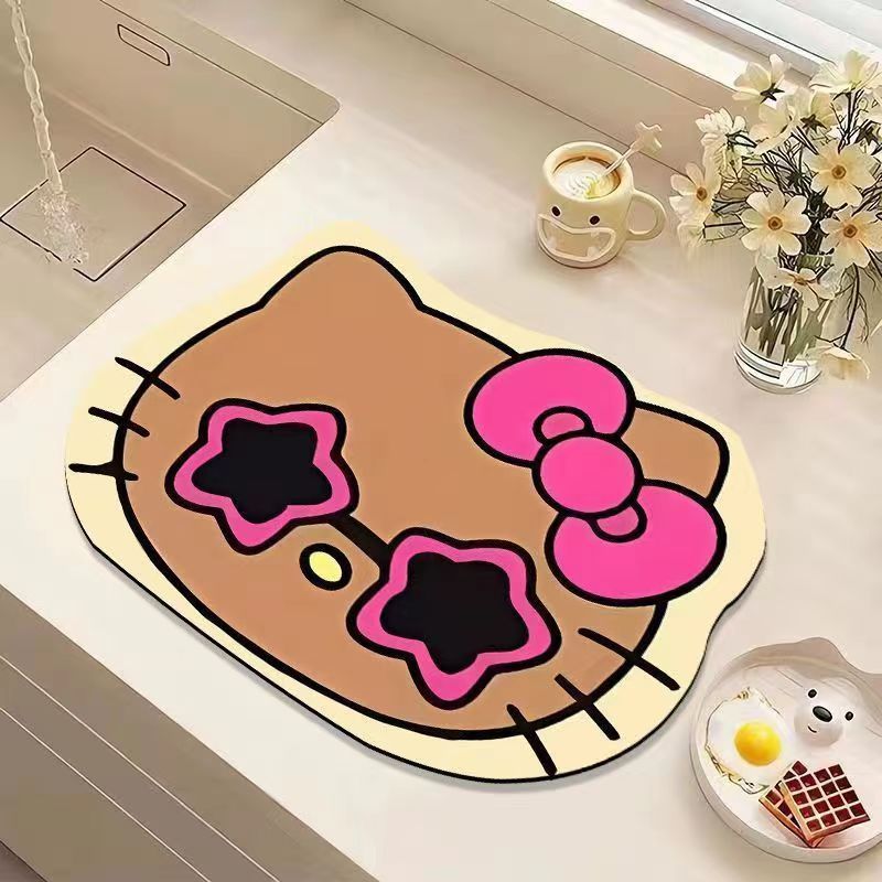 Cute Cat-Shaped Plush Bath Rug