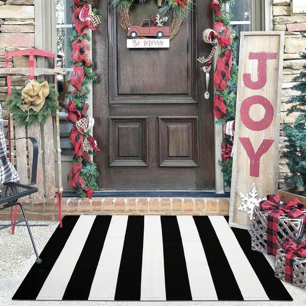 Striped Outdoor Entry Mat