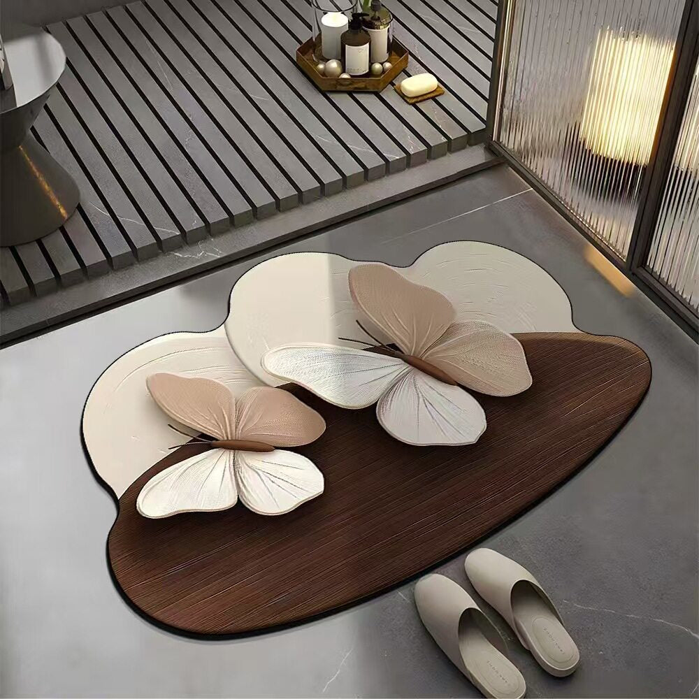 Floral Design Bath Mat Kalsten
