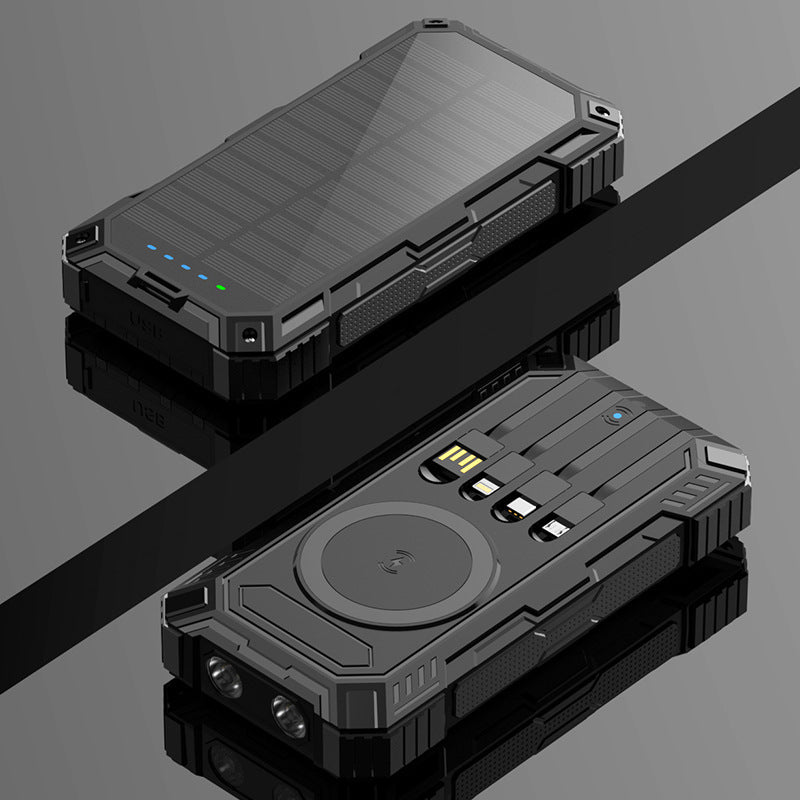 Robust Solar Power Bank with Wireless Charging Function and Safety Light Kalsten