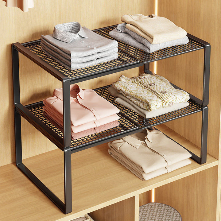 Adjustable Metal Closet Shelf Riser Organizer