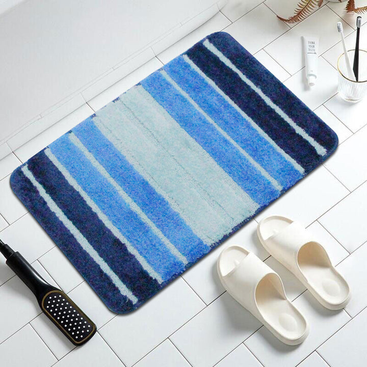 Plush Stripe Bath Mat Kalsten