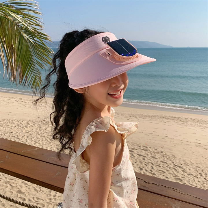 Child-Sunshade with Solar Fan and Integrated LED Lights Kalsten