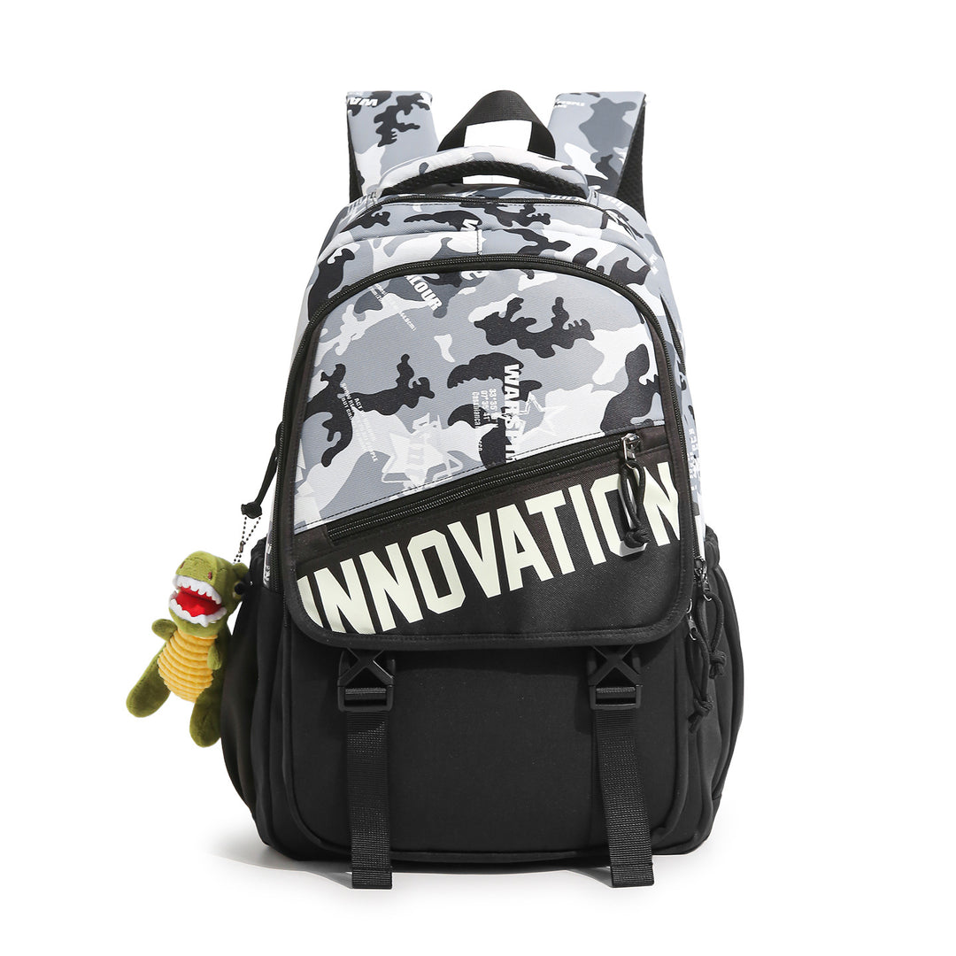 Durable Multi-Compartment Backpack with Plush Keychain Kalsten