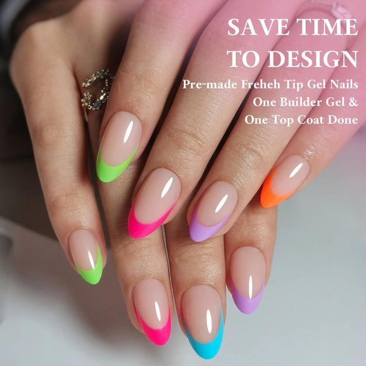 Artificial Nail Set with Colorful Tips Kalsten