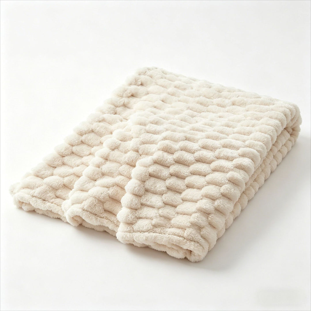 Premium Textured Plush Throw Blanket