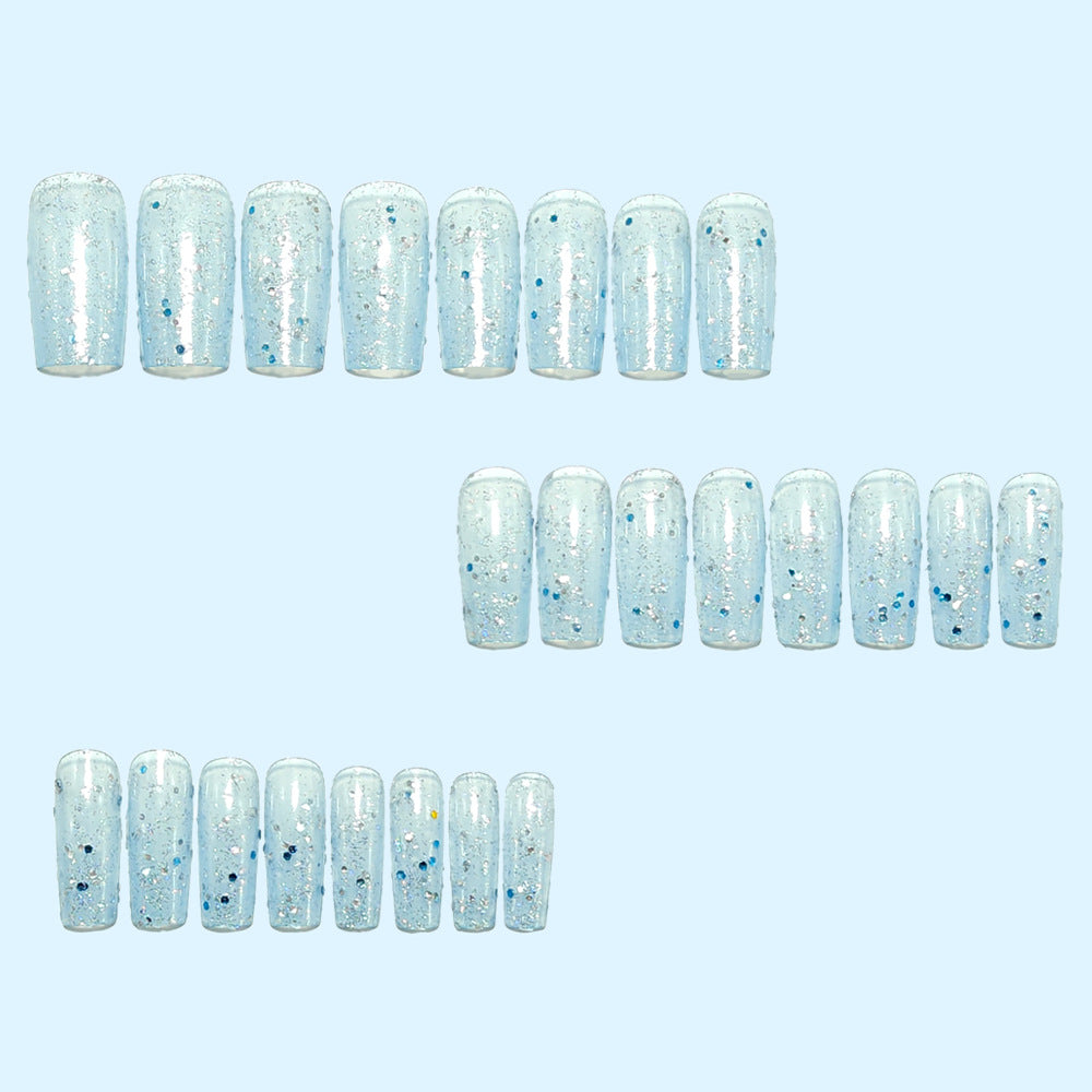 Glamorous artificial nails with exciting glitter effect Kalsten