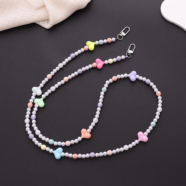 Heart-Designed Beaded Eyewear Chain Kalsten