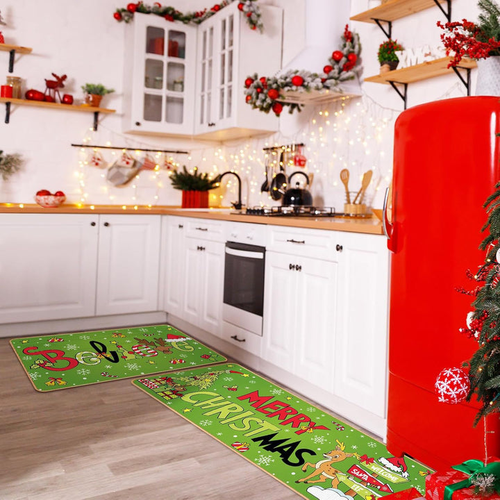 Festive Christmas Kitchen Mat Set Kalsten