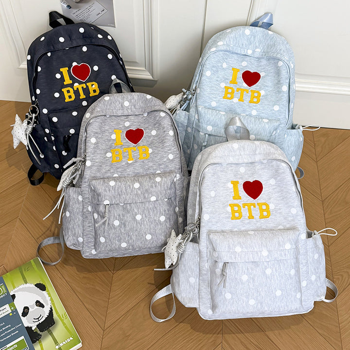 Stylish Polka Dot Graphic Backpack Kalsten