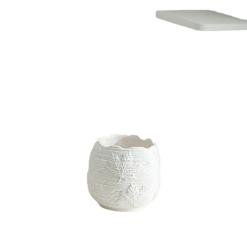 Textured Ceramic Flower Pot Kalsten