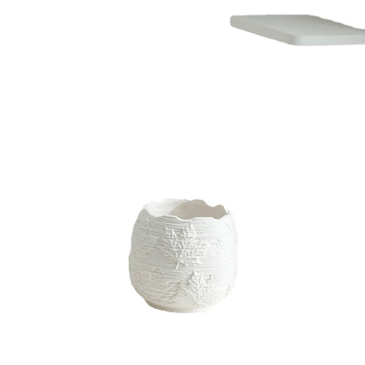 Textured Ceramic Flower Pot Kalsten