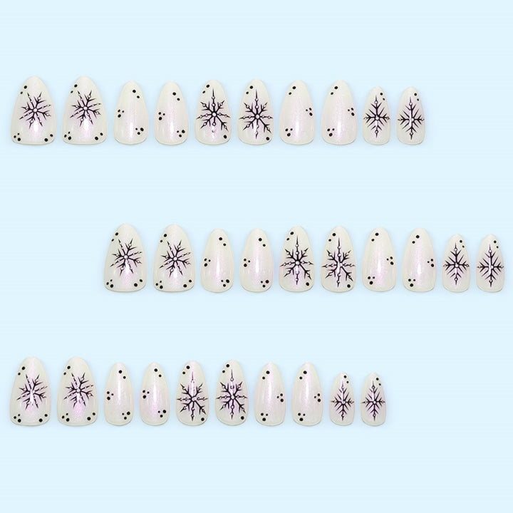 Artificial nail set with snowflake pattern Kalsten
