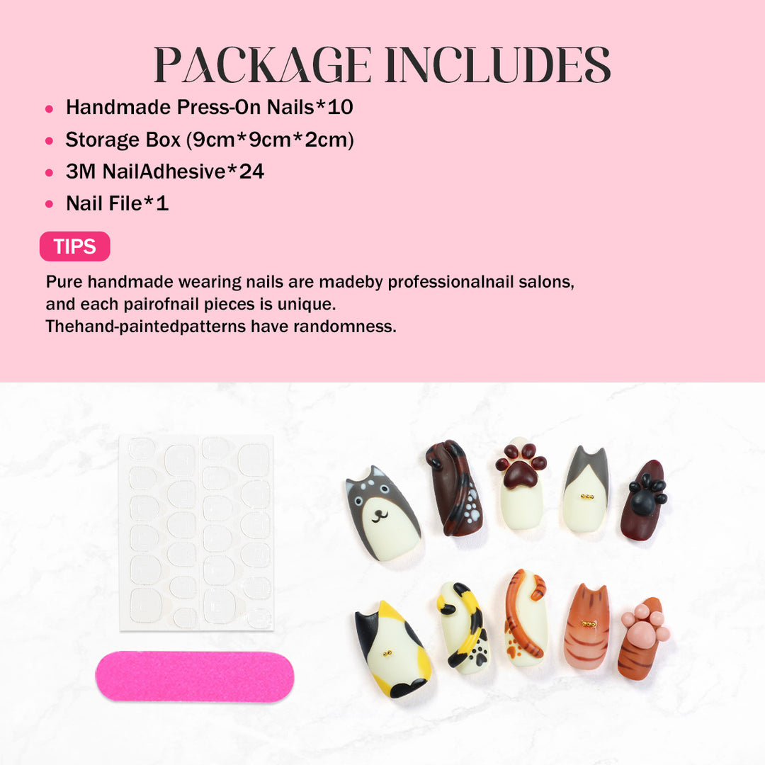 Animal Motif Artificial Nail Set Kalsten