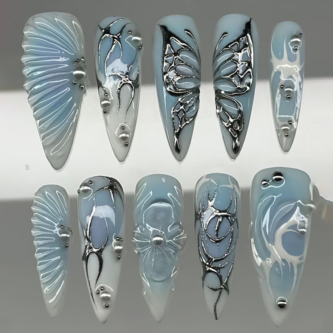 Artistic 3D Acrylic Nail Design Kalsten