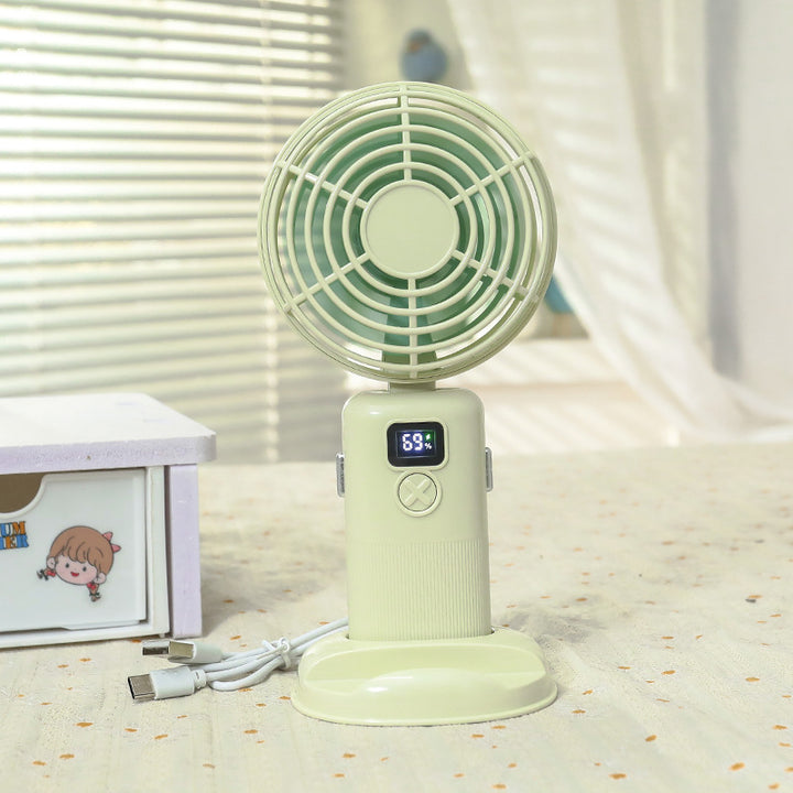 Ladies portable mini fan with digital control and USB connection Kalsten