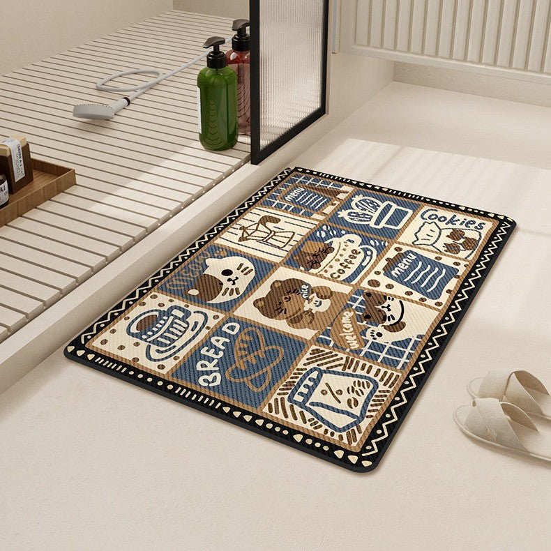 Whimsical Animal-Themed Decorative Area Mat