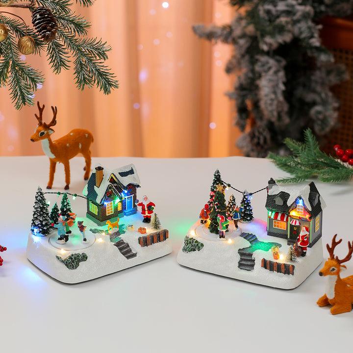 LED Illuminated Christmas Village Scene Decoration Kalsten
