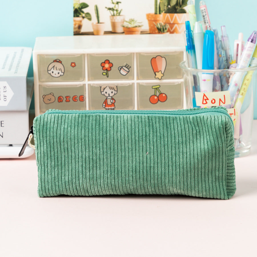 Textured Corduroy Pencil Case Kalsten