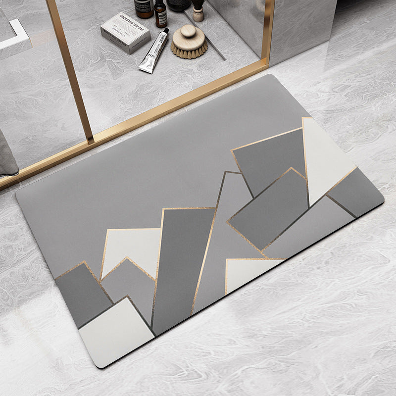 Geometric Pattern Bath Mat