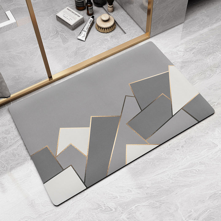 Geometric Pattern Bath Mat