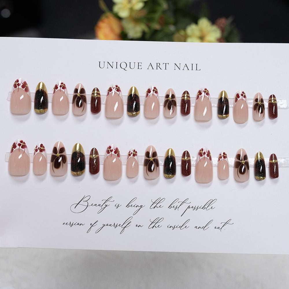 Decorative Artistic Press-On Nail Set