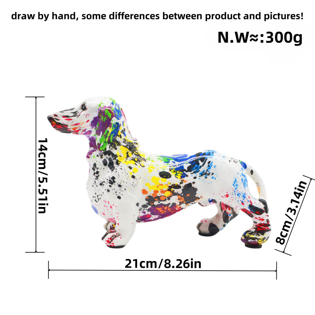 Creative decoration figure of a dachshund Kalsten