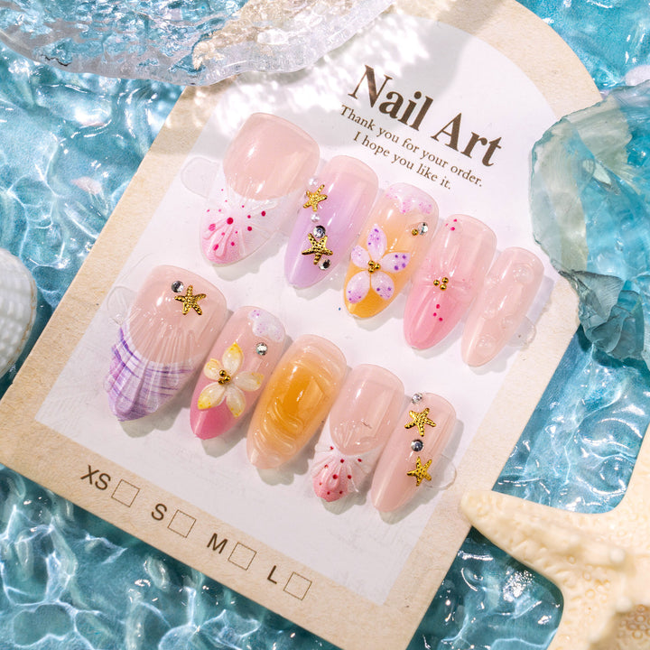 Artistic Floral Press-On Nail Collection
