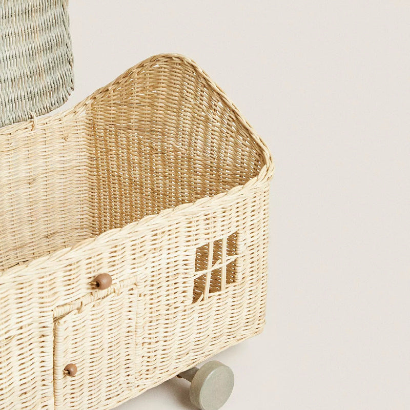 Handcrafted storage basket in house design Kalsten
