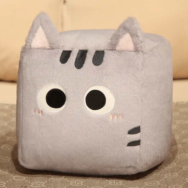 Cozy plush floor seat pouf in cat shape with shape-retaining filling