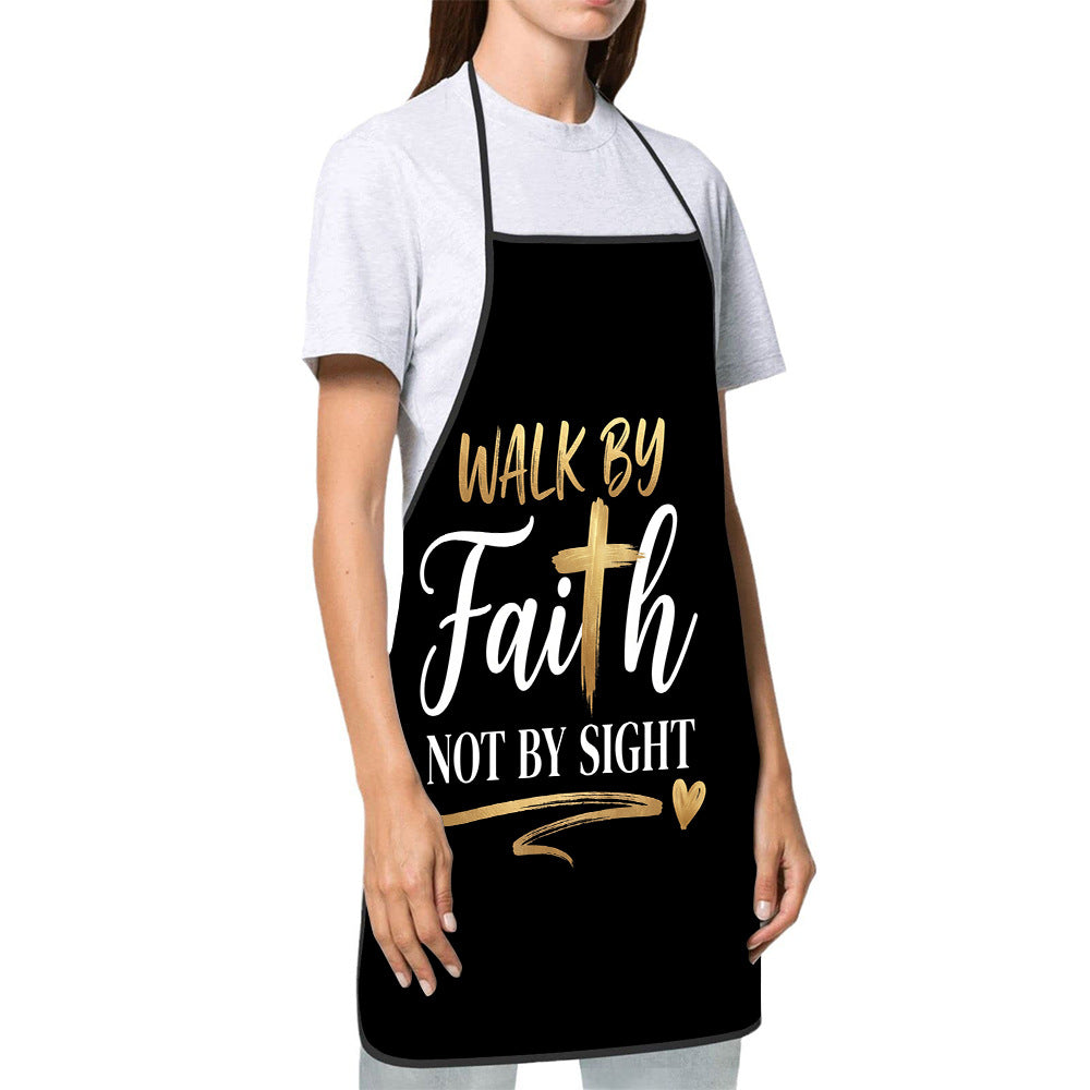 Dog Lover Full-Coverage Kitchen Apron With Adjustable Neck Strap And Waterproof Polyester Shell