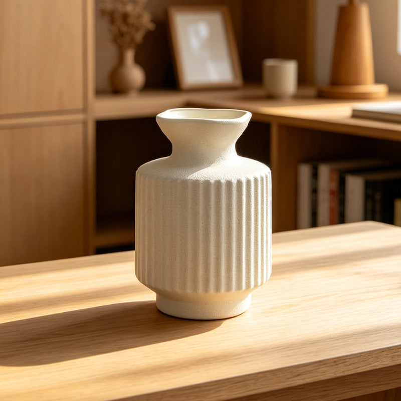 Stylish Textured Ceramic Flower Vase Kalsten