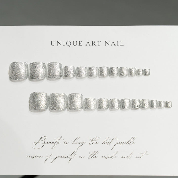 Glittery Decorative Toenail Art