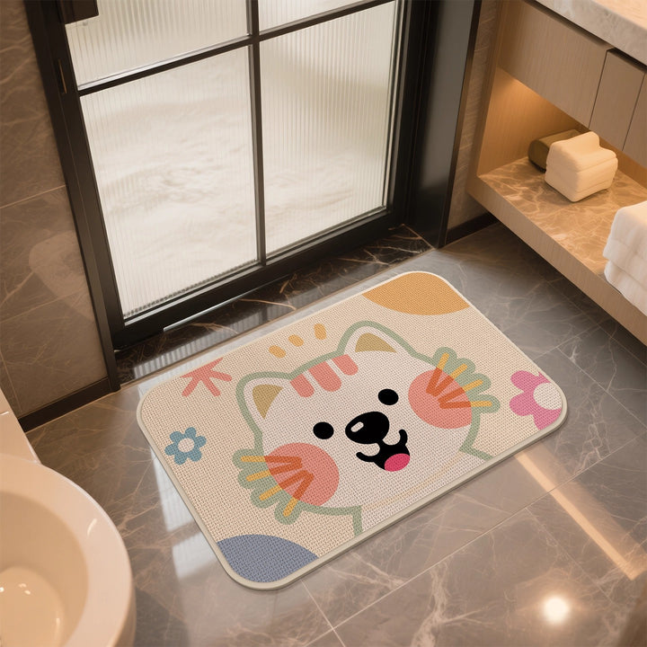Charming Dog-Themed Bath Mat Kalsten