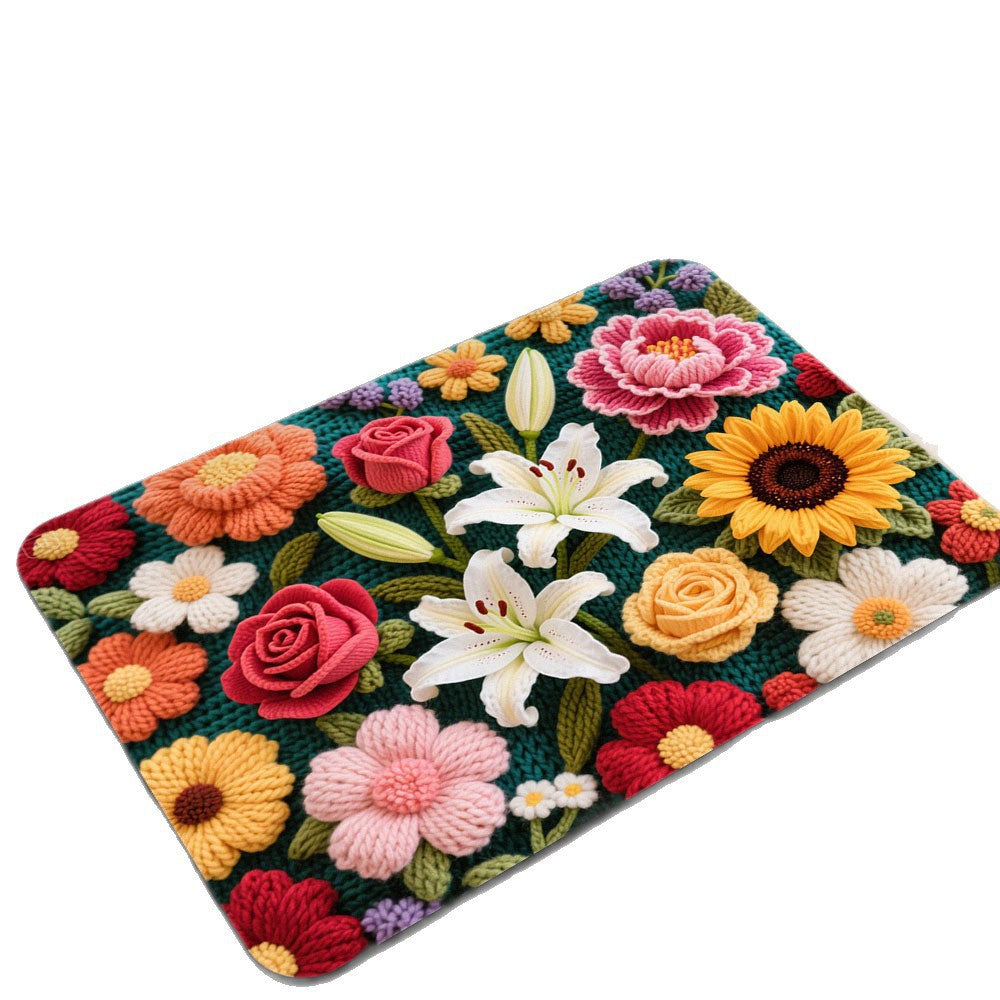 Floral Design Entrance Mat