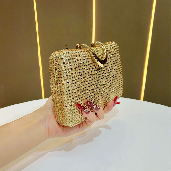 Rhinestone-Studded Formal Clutch