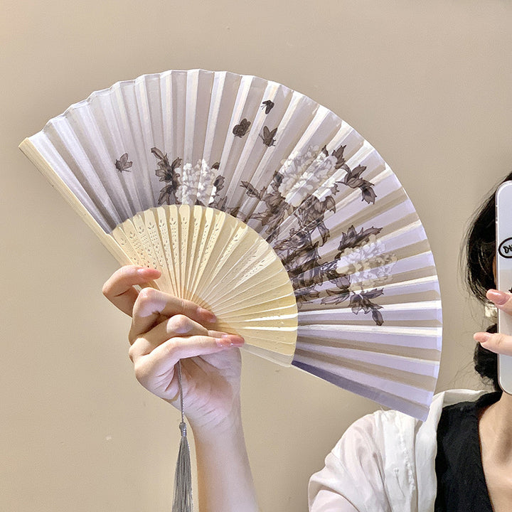 Hand fan with floral design Kalsten