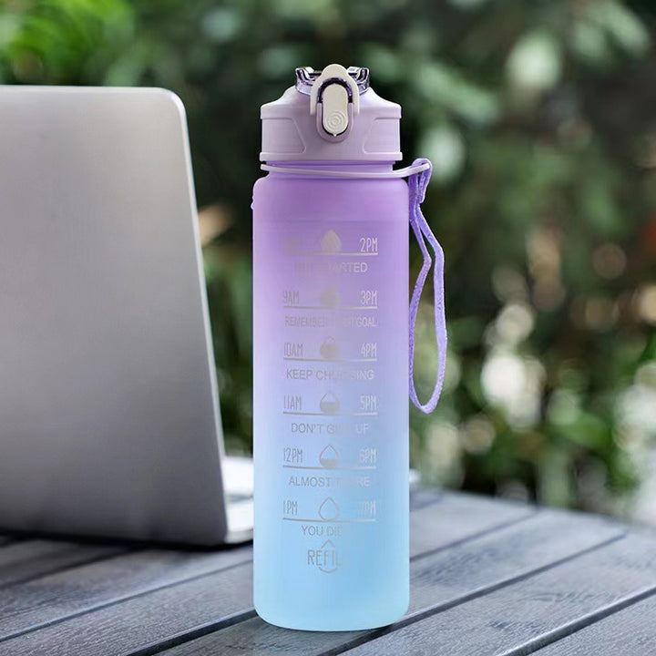 Women's Motivation Water Bottle with Integrated Time Marking Kalsten