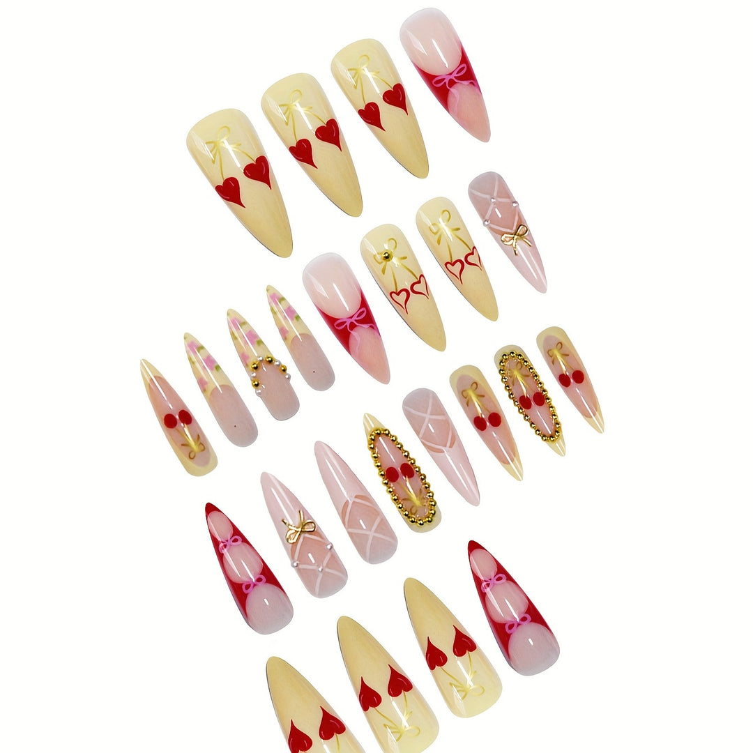 Colorful Artistic Press-On Nail Art Kalsten