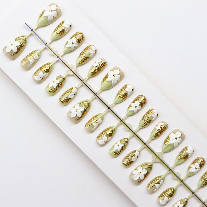 Floral Acrylic Nail Art Set