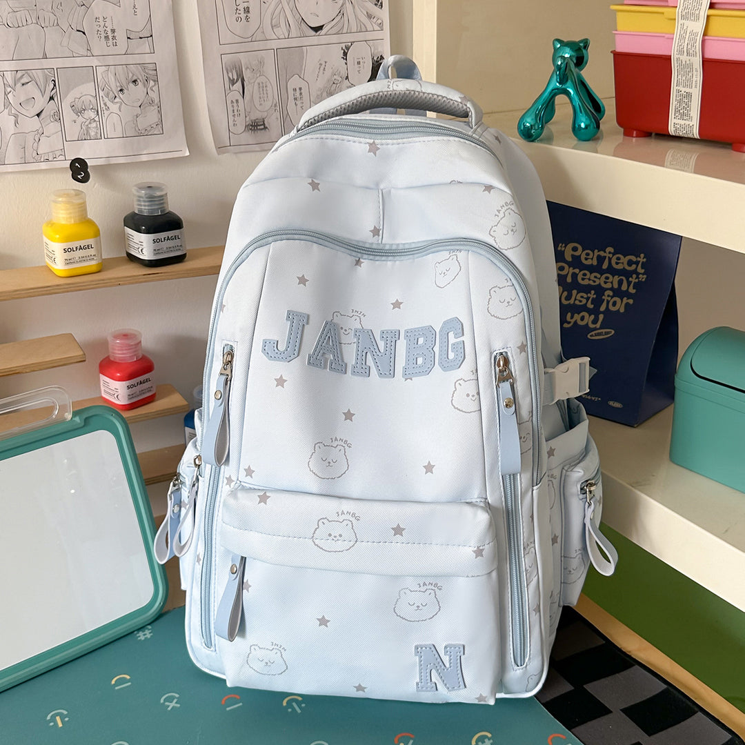 Casual Character-Embellished Backpack Kalsten