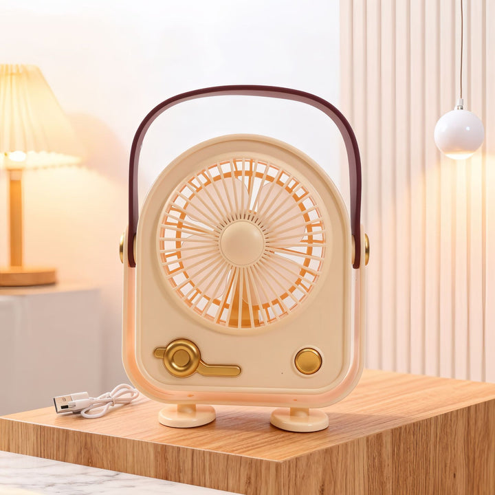 Ladies portable desk fan with ergonomic design and USB connection Kalsten