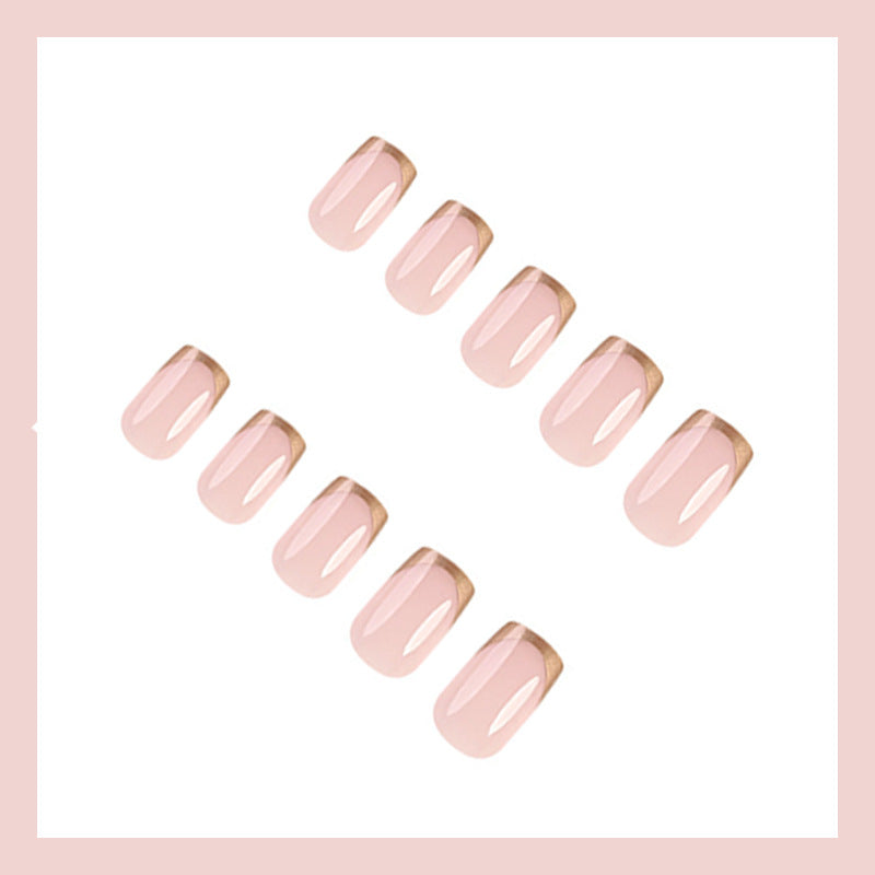 Nail art set with elegant gold French tip Kalsten