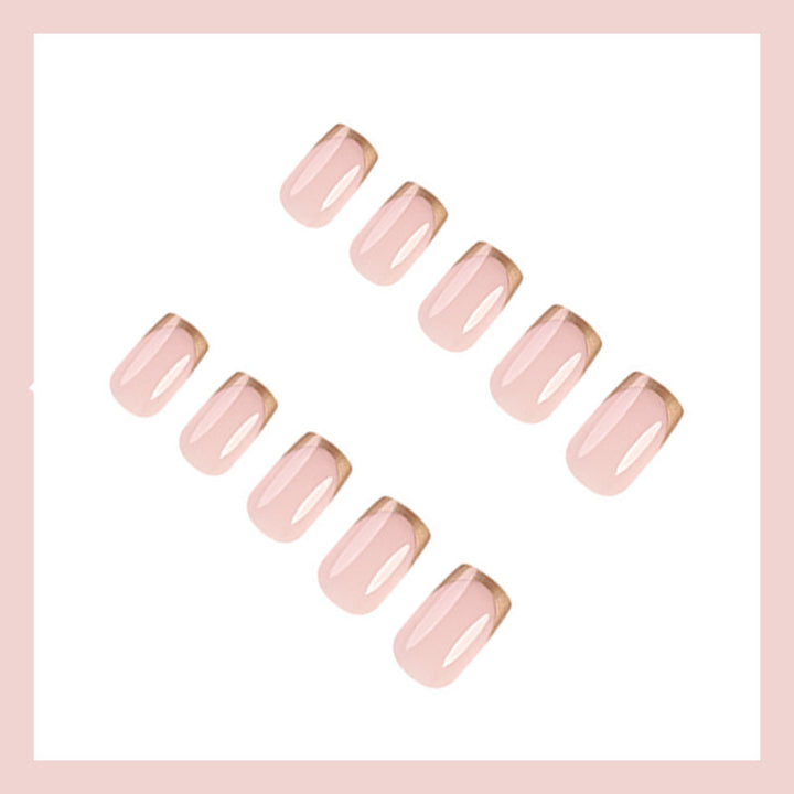 Nail art set with elegant gold French tip Kalsten