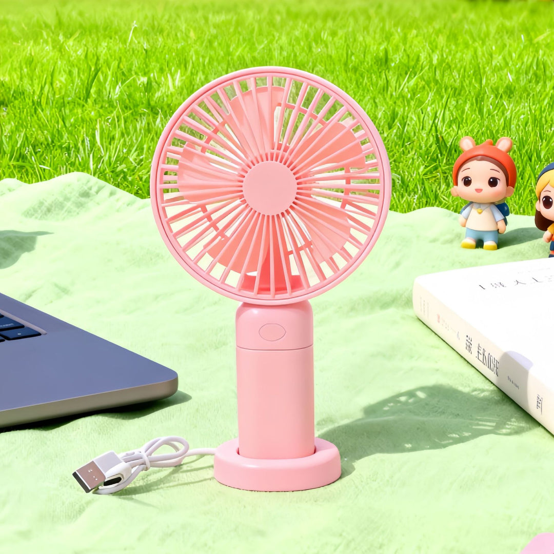 Women's portable mini fan with flexible tilt and powerful battery Kalsten