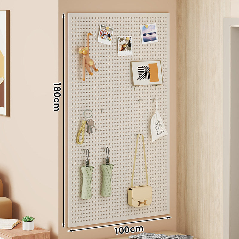 Wall-Mounted Perforated Metal Pegboard Organizer Panel