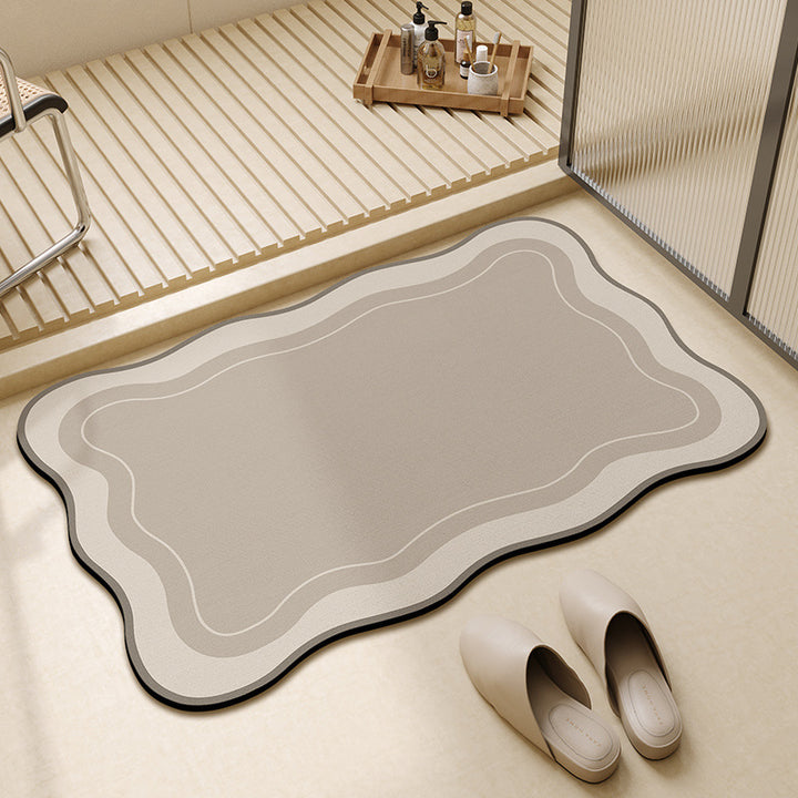 Modern Geometric Bath Mat Kalsten