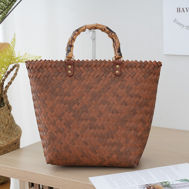 Handbag Made of Woven Bast Kalsten