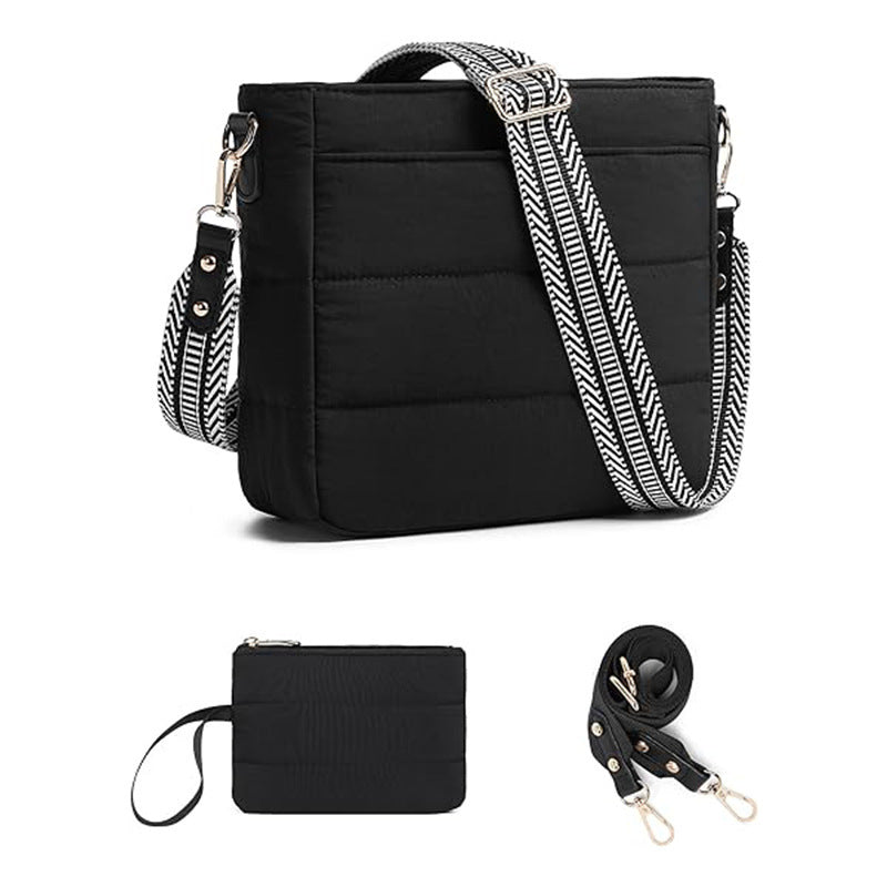 Fashionable shoulder bag with detachable wallet compartment Kalsten